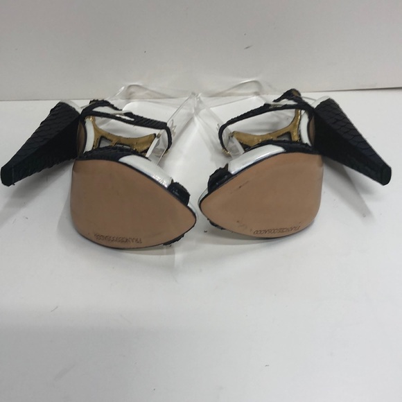 Francesco Sacco Made in Italy White Leather wSnake - Picture 5 of 6